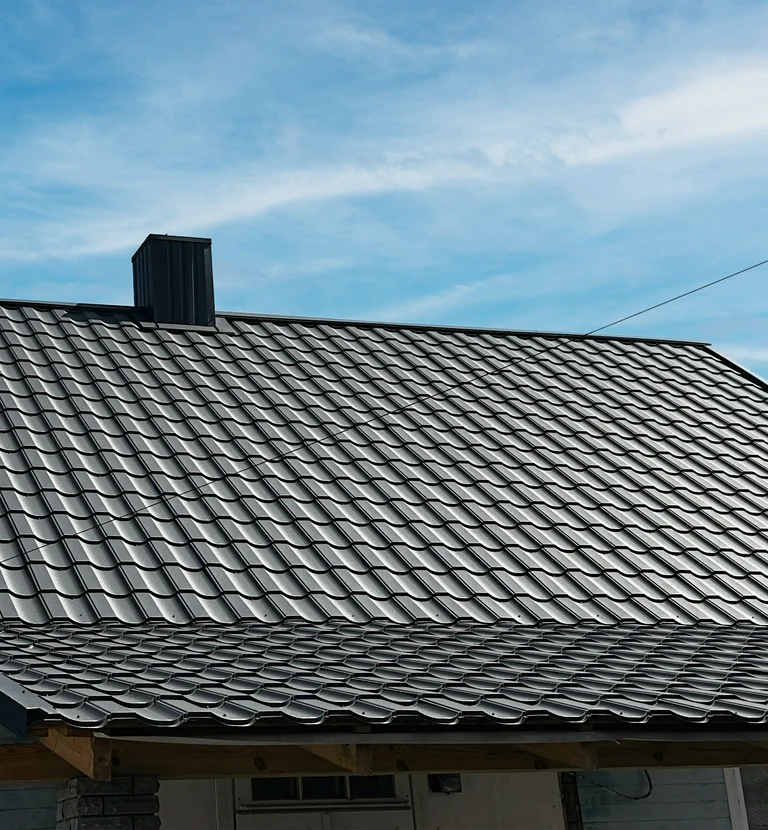 Czarna blachodachówka